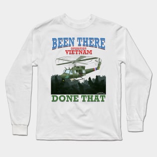 Huey Utility Helicopter Military Armed Forces Novelty Gift Long Sleeve T-Shirt